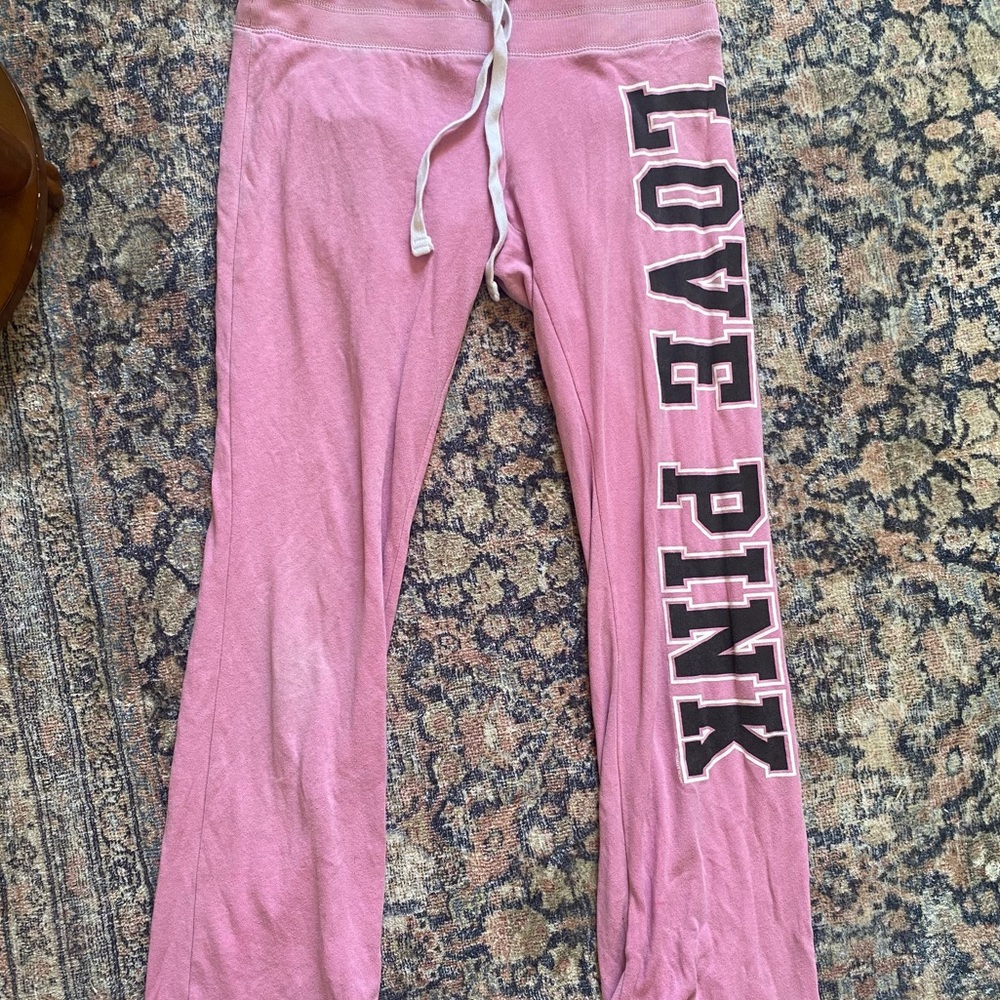 Y2k Love Pink flare pants